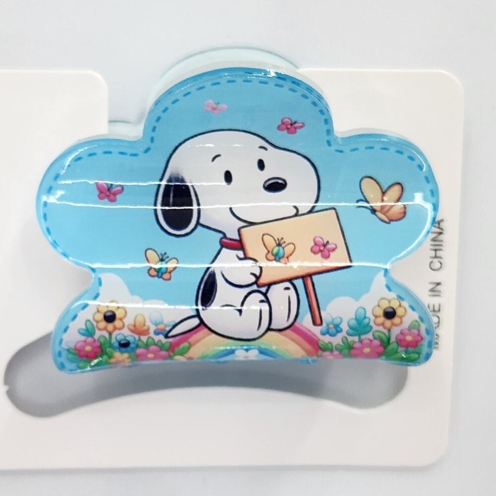 Pair of Snoopy Claw Clips Hair clips Charlie Brown Character Snoopy Rainbow Blue